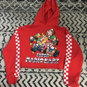 A Mario kart crop top hoodie
